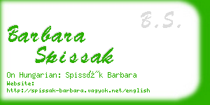 barbara spissak business card